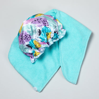 Cala&reg; Shower Cap & Hair Turban Set