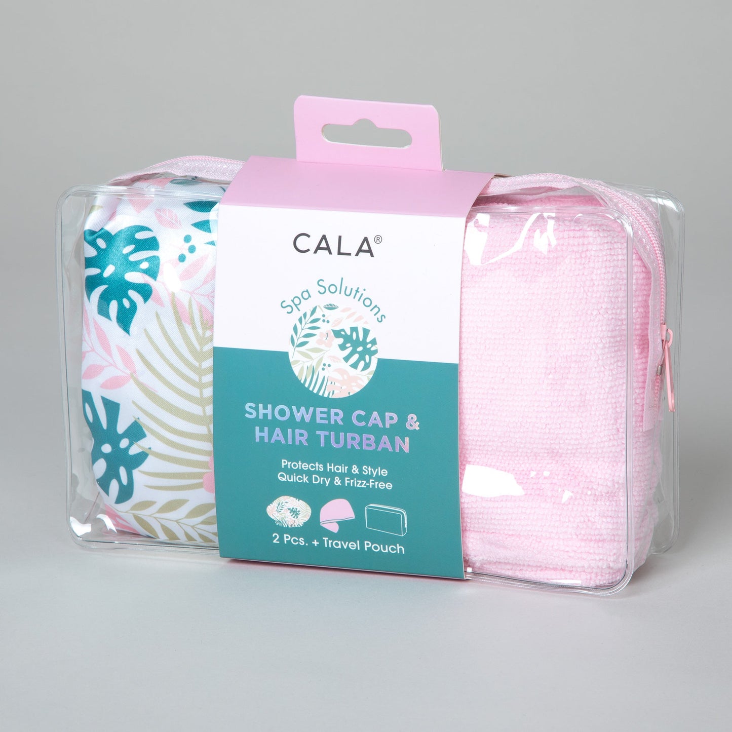 Cala&reg; Shower Cap & Hair Turban Set