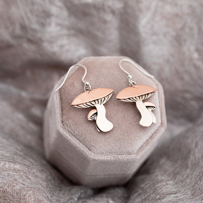 Mushrooms Mixed Metal Earrings