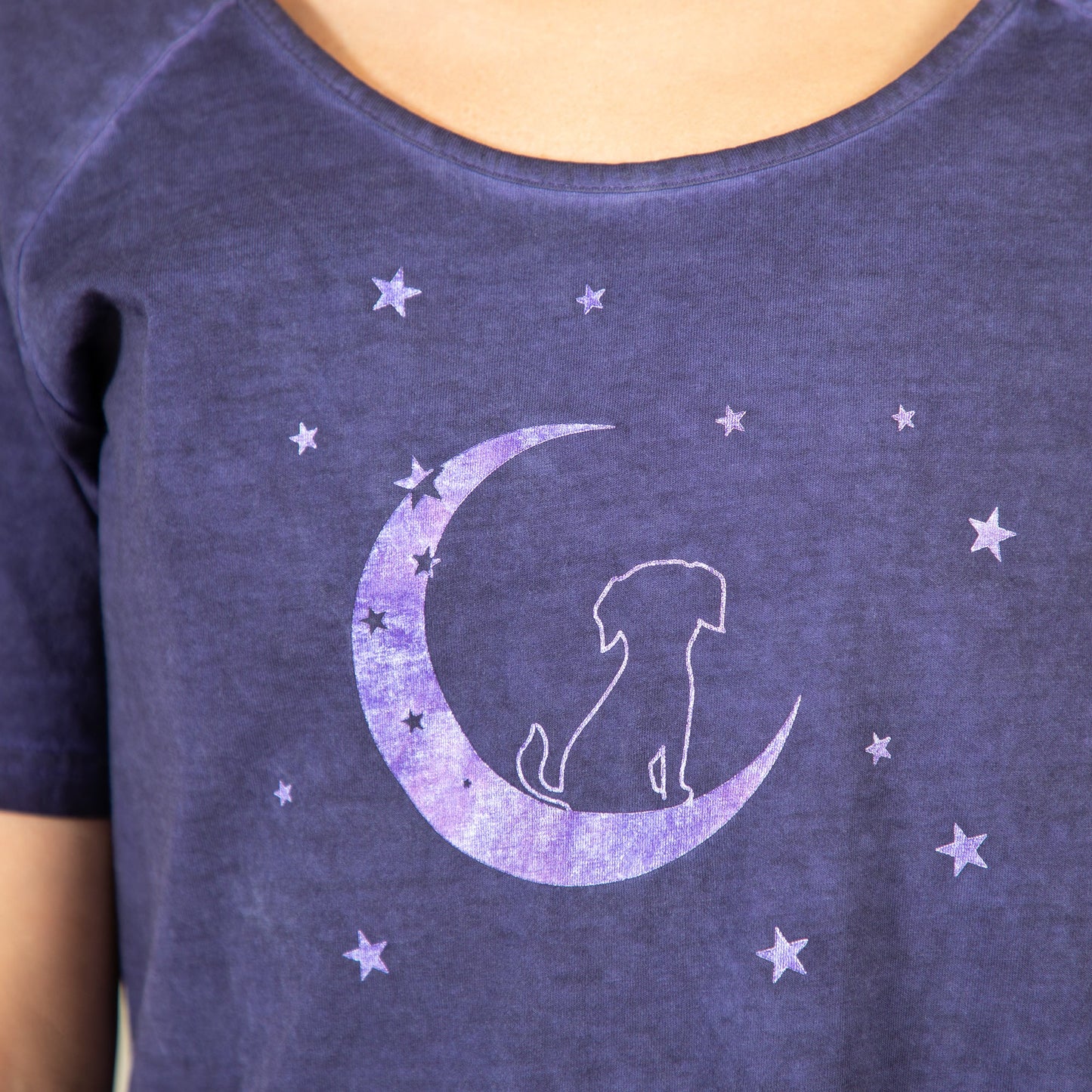 Pet & Moon Acid Wash Tee