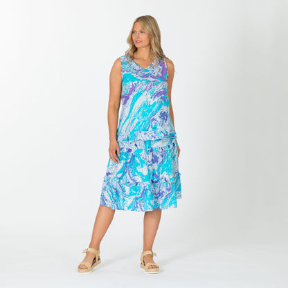 Swirl Dye Ruffle Separates