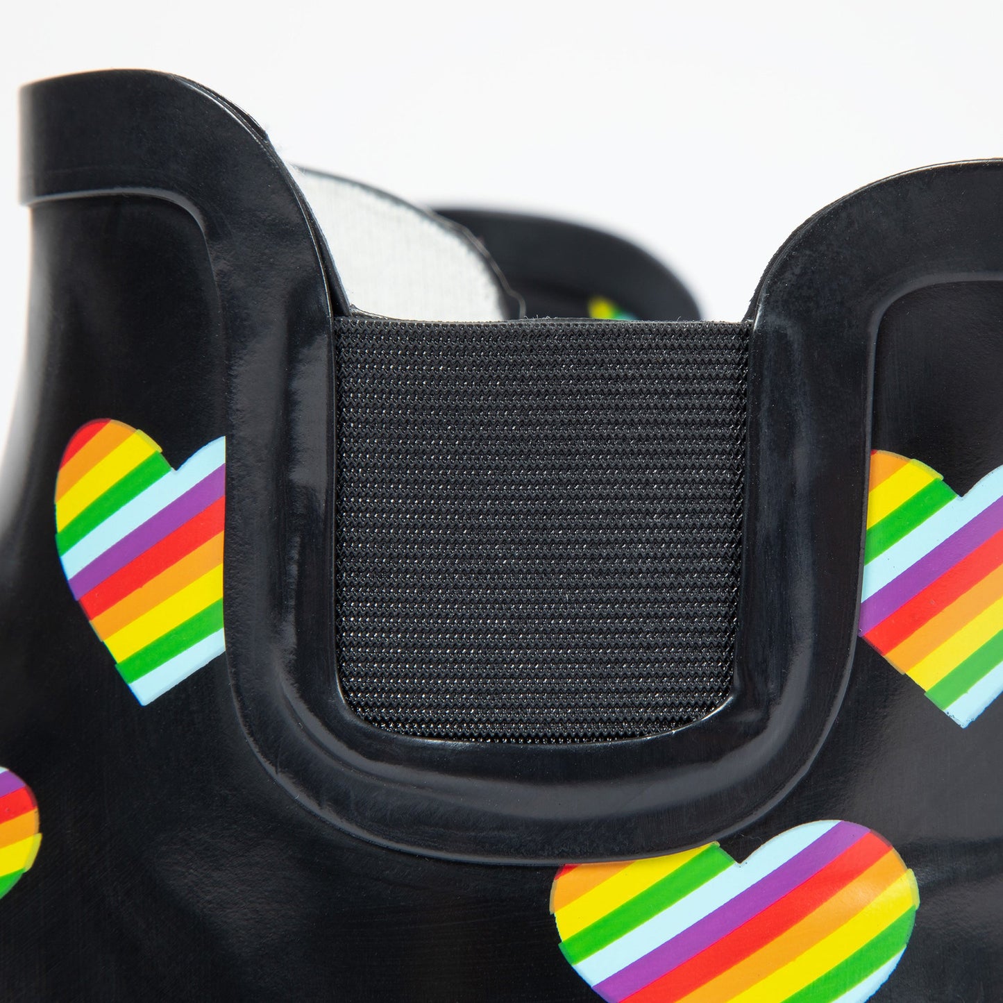 Rainbow Heart Ankle Rain Boots