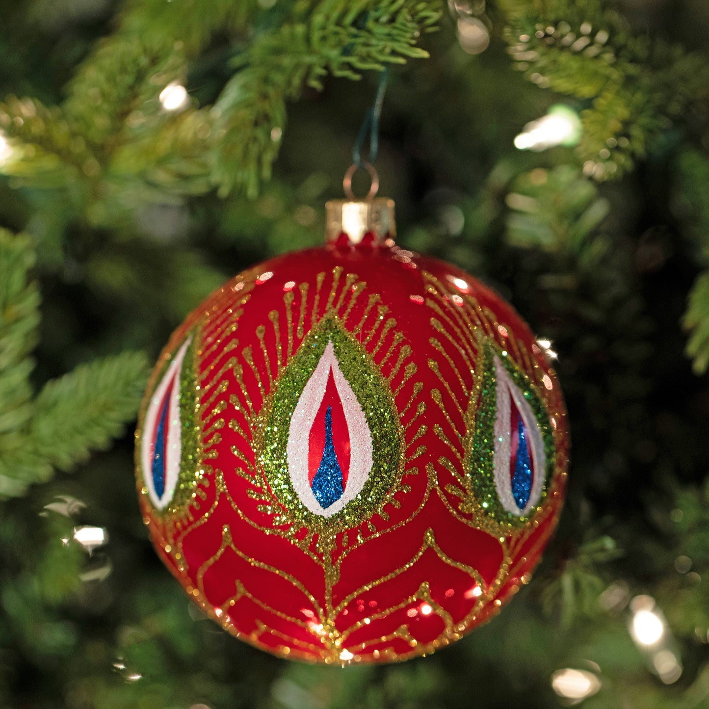 Ukrainian Handmade Christmas Glass Ornament