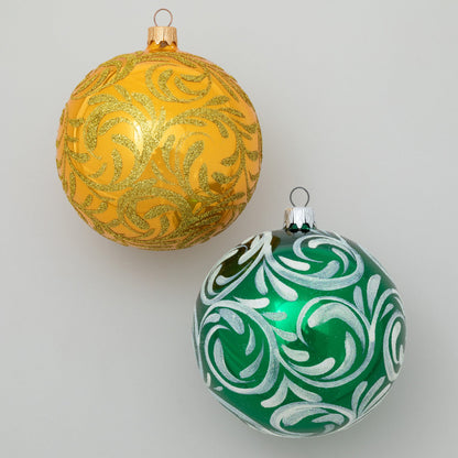 Ukrainian Handmade Christmas Glass Ornament