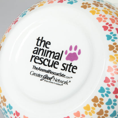 Ceramic Paw Lover Soup or Salad Bowl - Set of 4