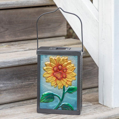 Paw Print Sunflower Solar Garden Lamp