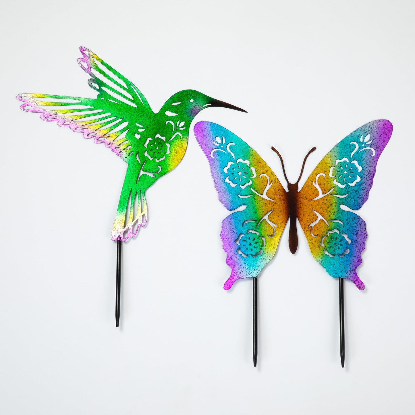 Fluttering Friends Silhouette Garden Stake