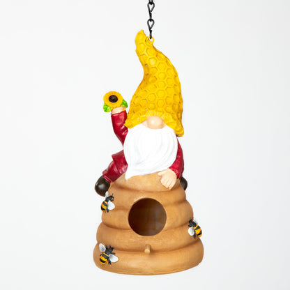 Honeycomb Gnome & Beehive Bird House