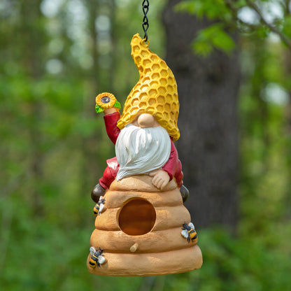 Honeycomb Gnome & Beehive Bird House