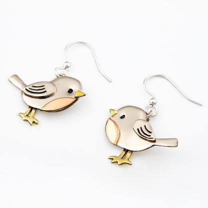 Little Bird Mixed Metal Earrings