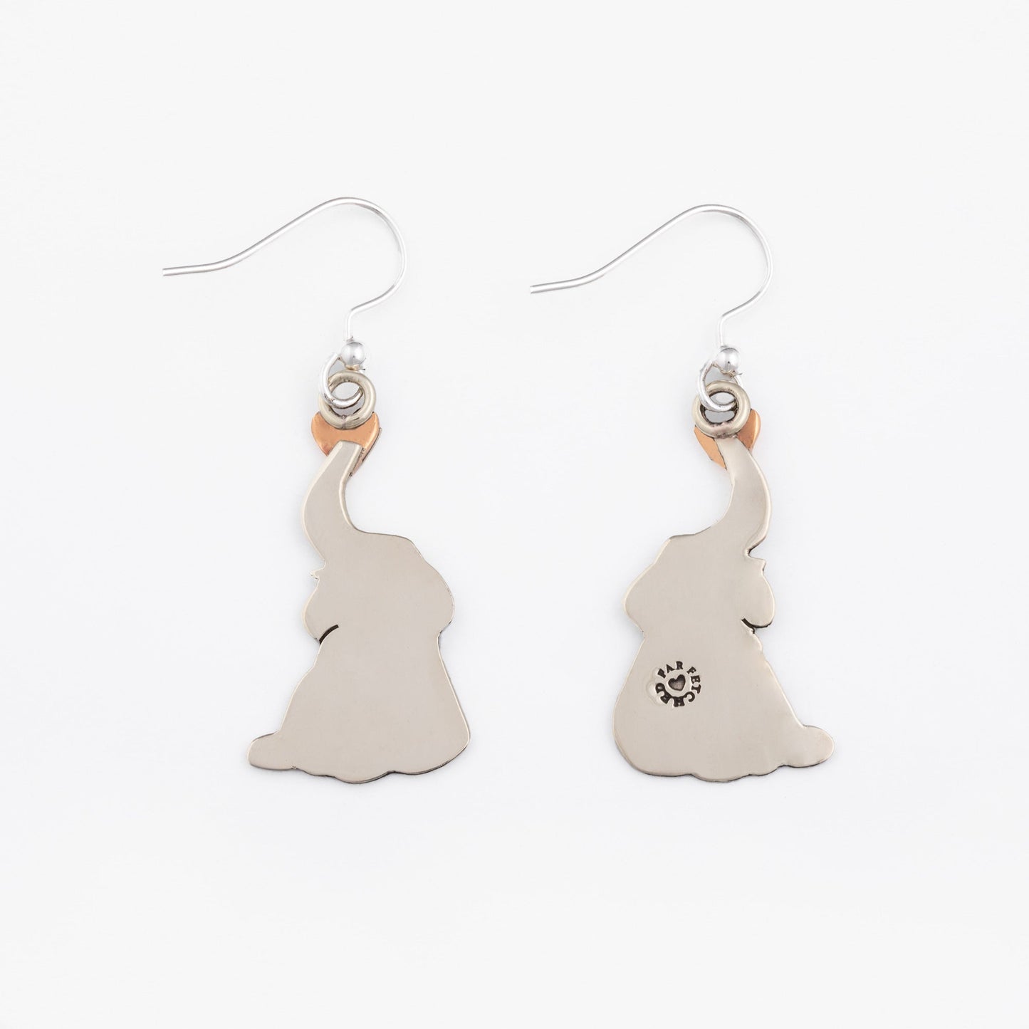 Elephants Love Mixed Metal Earrings