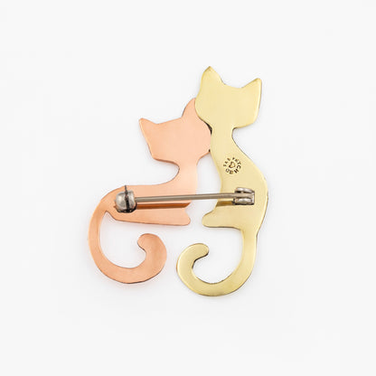 Cat Lovers Mixed Metal Pin