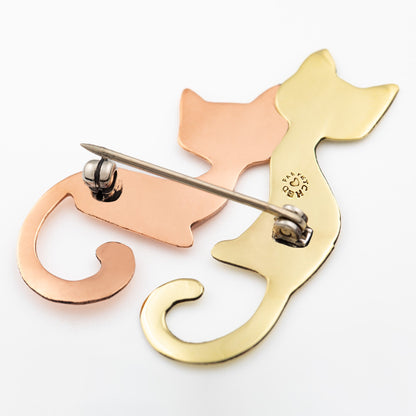 Cat Lovers Mixed Metal Pin