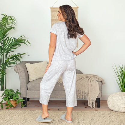 Cheetah Print Capri Pajama Set