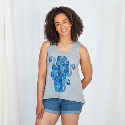 Rhinestone & Cats Tank Top