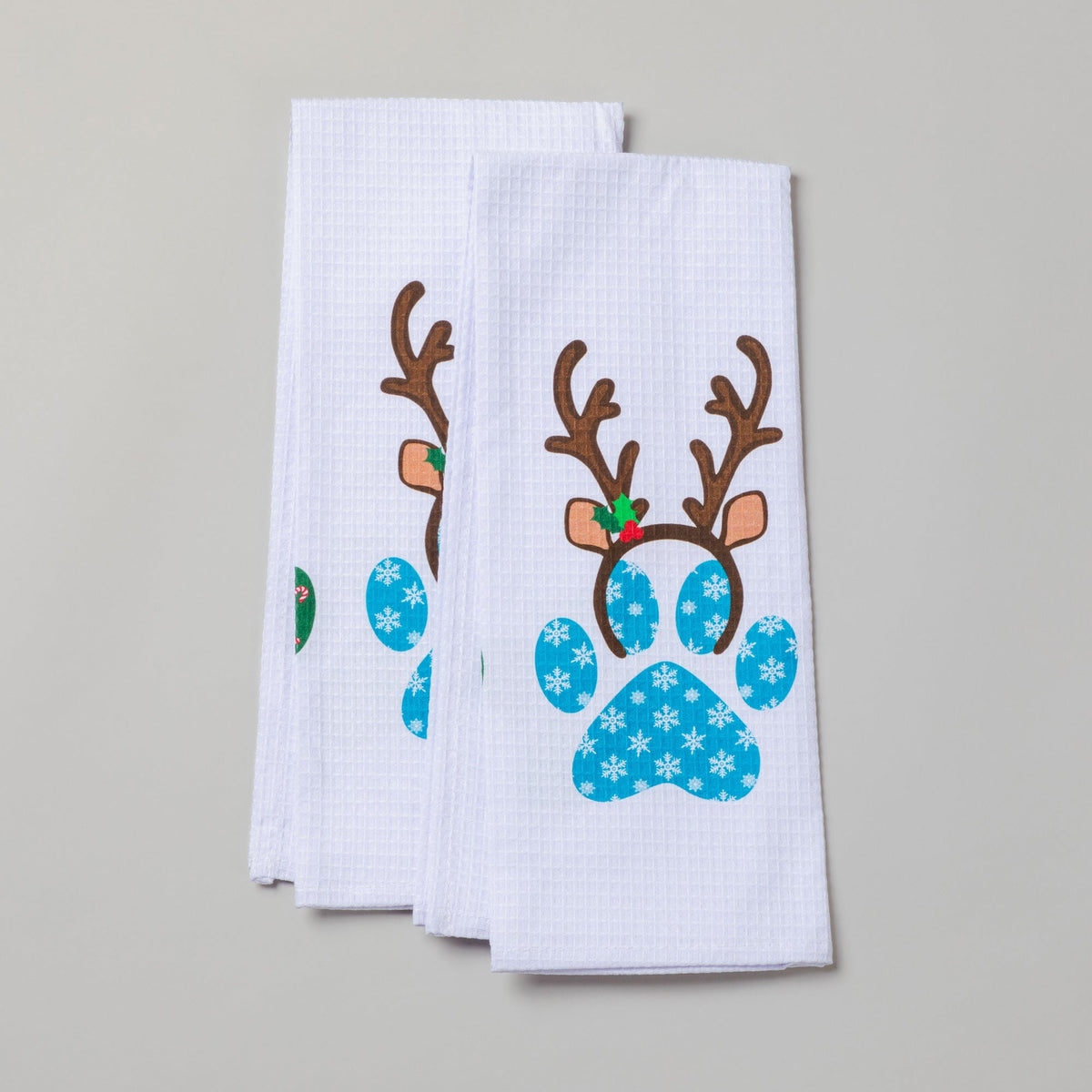 Christmas Paws Kitchen Towel - Set of 2