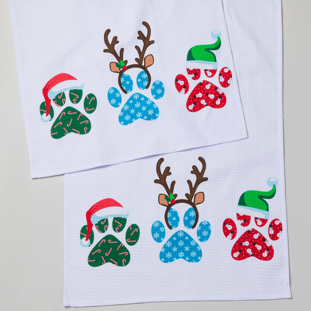 Christmas Paws Kitchen Towel - Set of 2