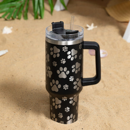 Paw Print Vacuum Sealed Stainless Steel Tumbler - 40 oz