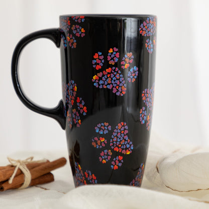 Paws & Prints Tall Ceramic Mug