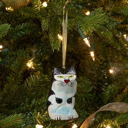 Hand Painted Cat Ornament