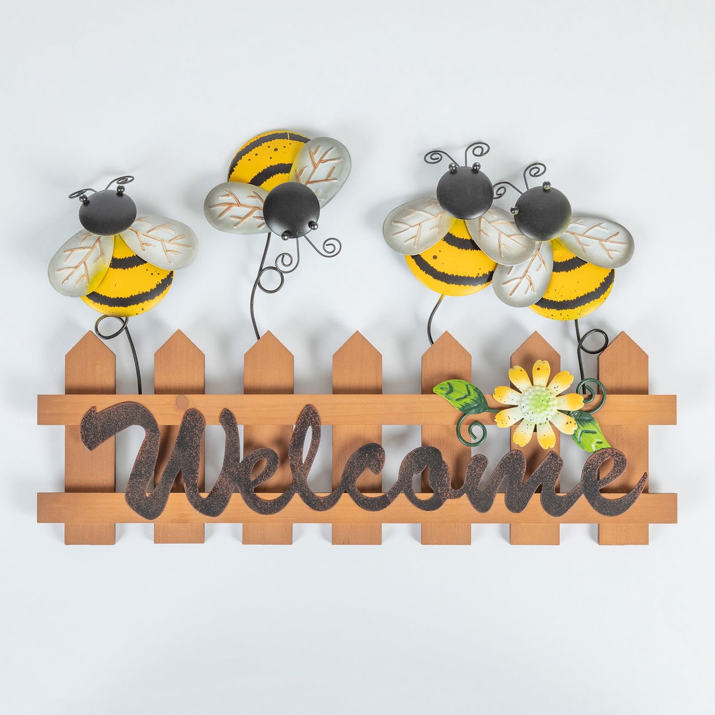 Bee Happy Garden Fence Wall Decor