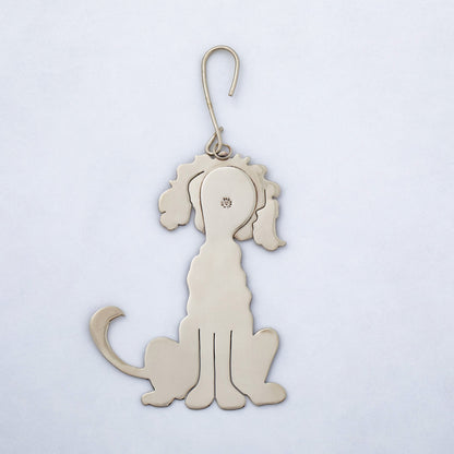 Fluffy Dog Mixed Metal Ornament