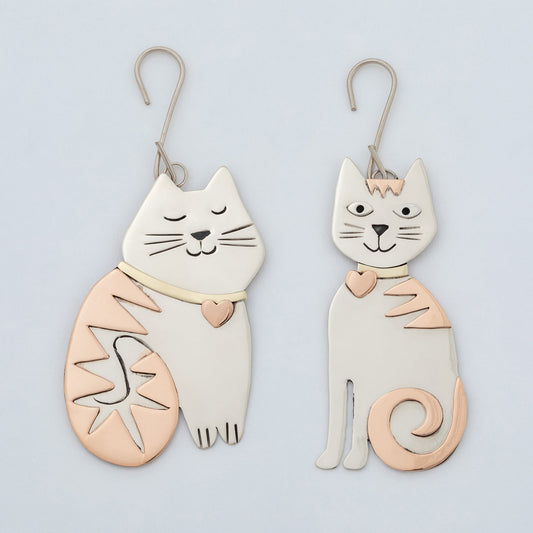 Whiskers & Stripes Cat Ornament