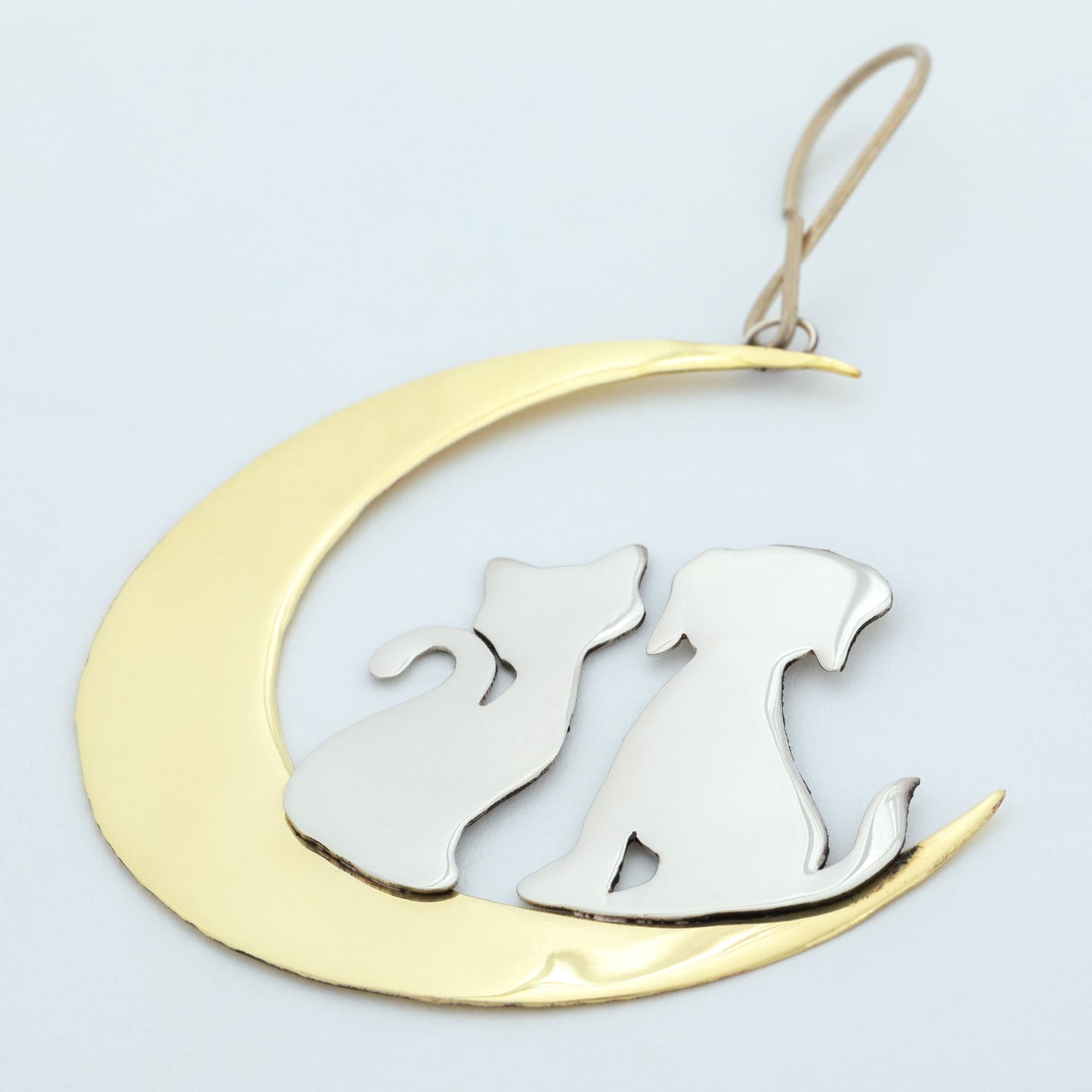 Under the Moonlight Love for Pets Mixed Metal Ornament