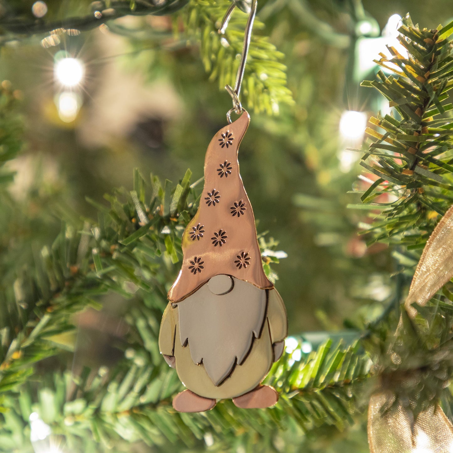 Cute Gnome Mixed Metal Ornament