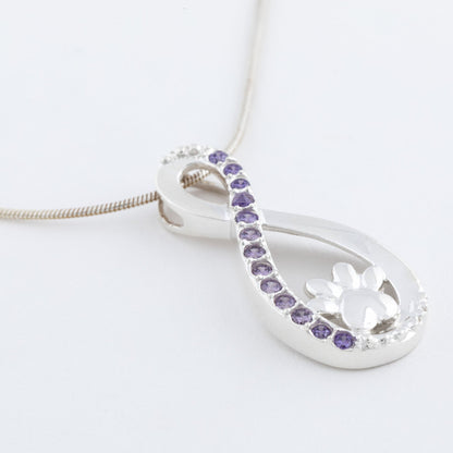 Infinity Love for Paws Sterling & Crystal Necklace