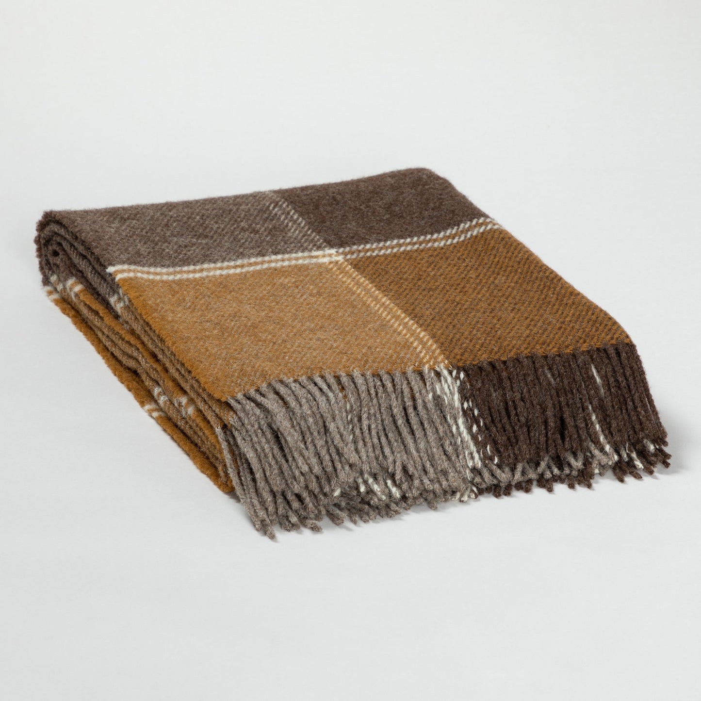 Ukrainian 100% Wool Fringed Throw Blanket