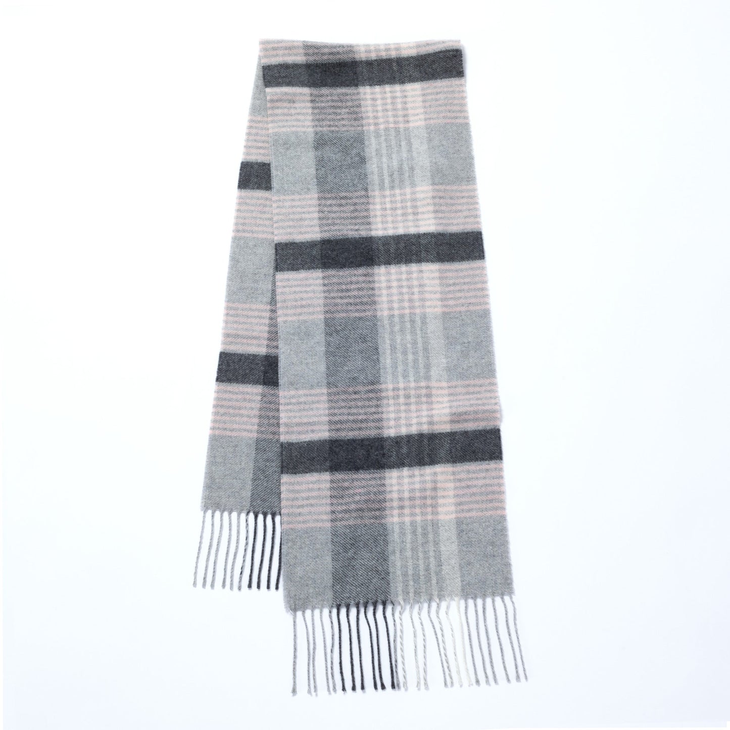 Ukrainian Merino Wool & Cashmere Plaid Scarf