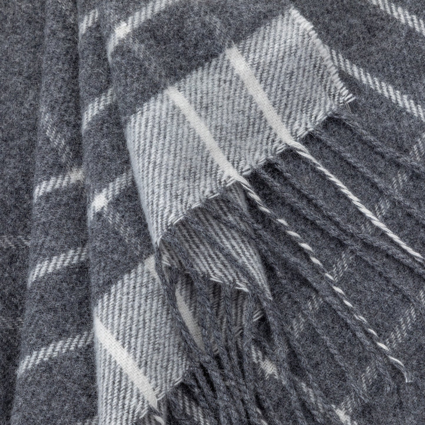 Ukrainian Merino Wool & Cashmere Plaid Shawl