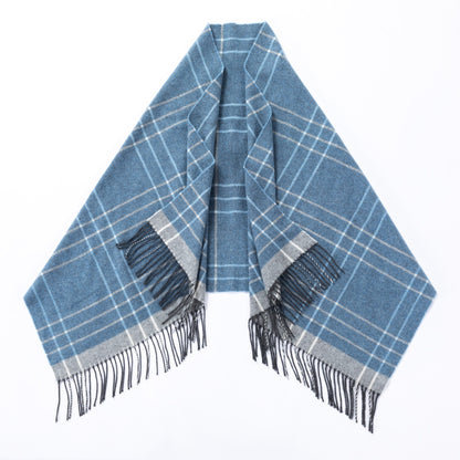 Ukrainian Merino Wool & Cashmere Plaid Shawl