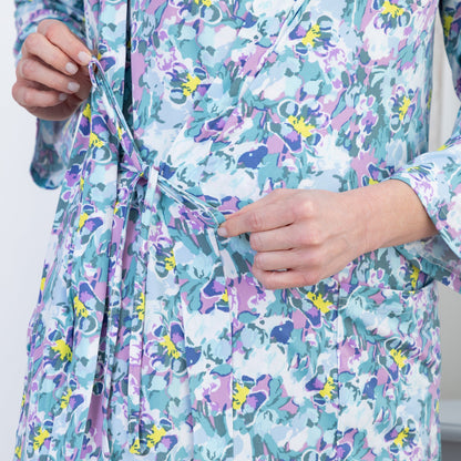 Marble Paw Garden Soft Touch Robe & Nightgown Set