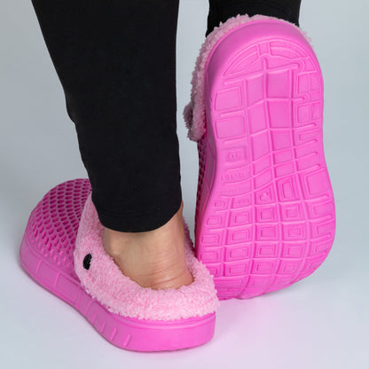 On the Go Sherpa Fleece-Lined Rubber Clogs