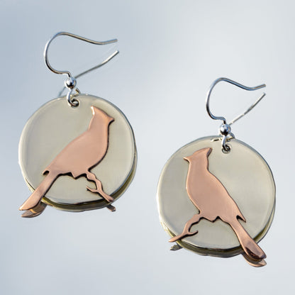 Love for Birds Mixed Metal Earrings