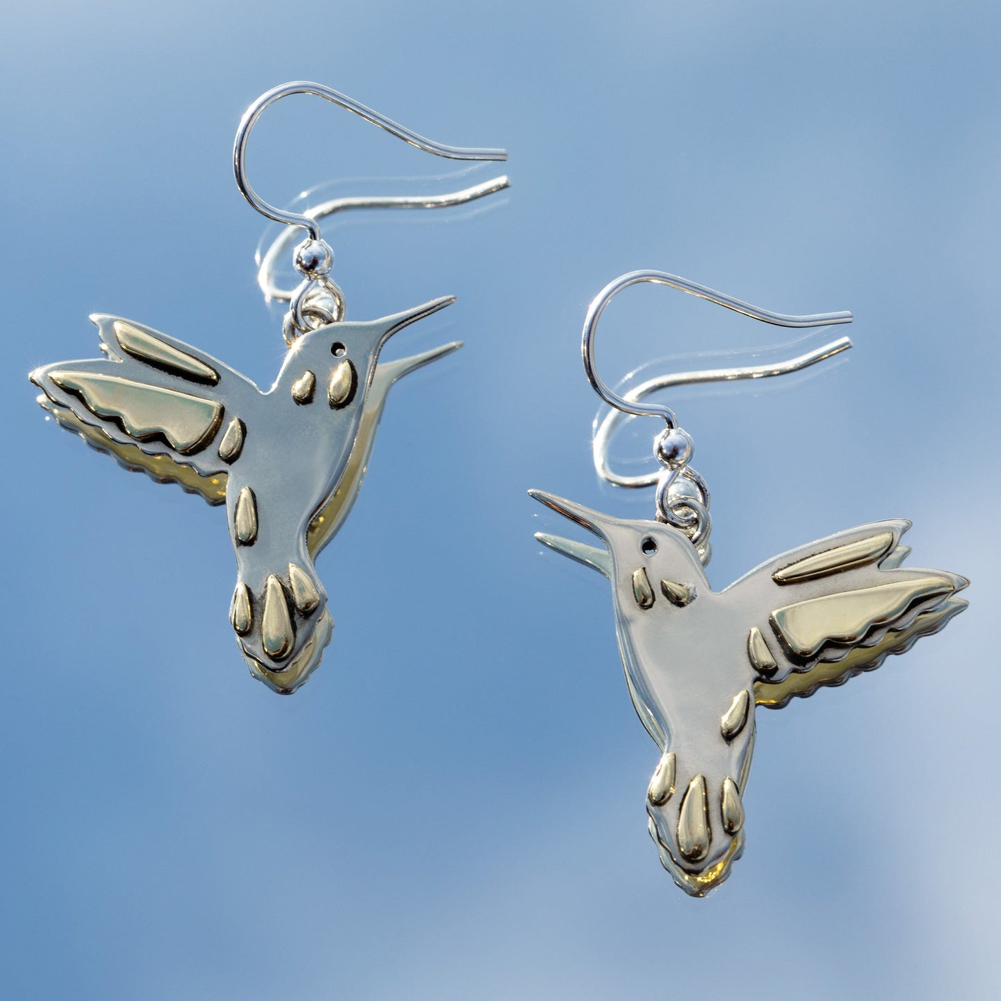 Hummingbird in Flight Earrings