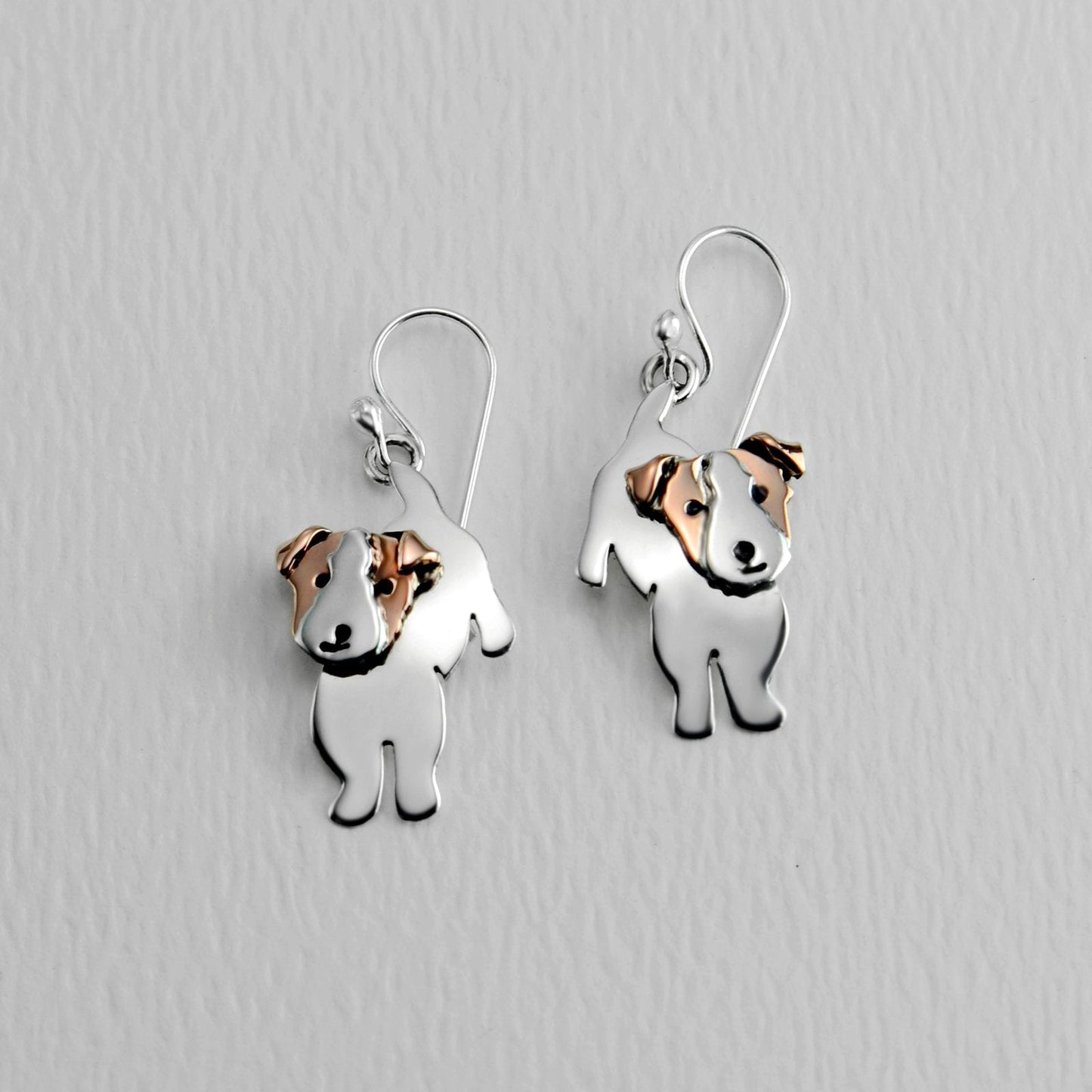 Sterling Silver Dangle Dog Earrings