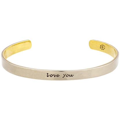 Love You Mixed Metals Cuff Bracelet