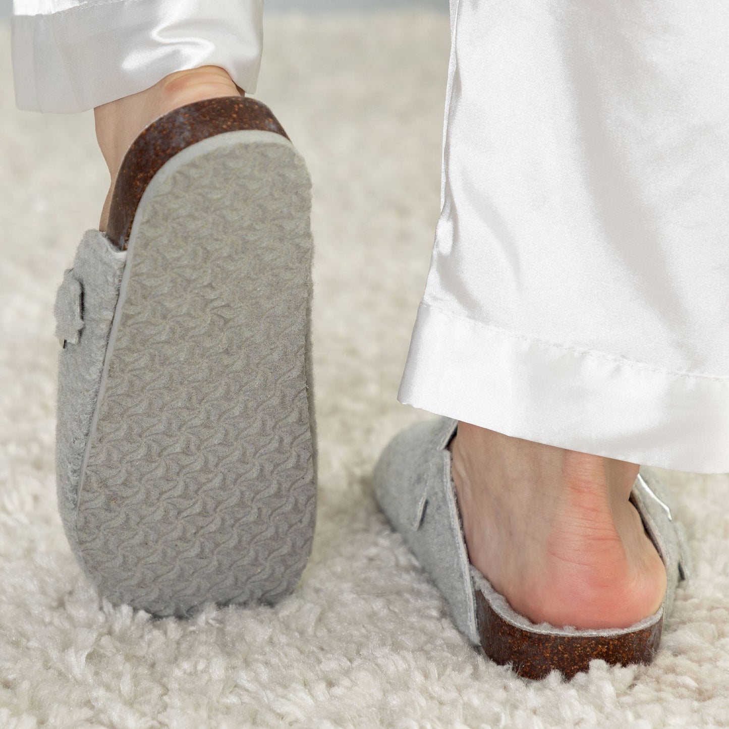 Paw Print Sherpa Clog Slippers