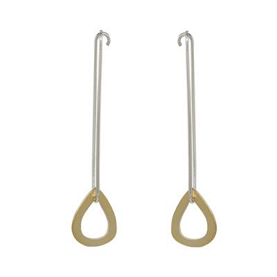 Emotive Gold Dipped Gold Plate Long Earwire Earring