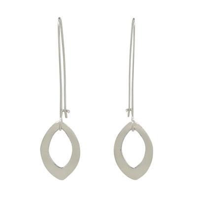 Leaf On Sterling Silver Earrings