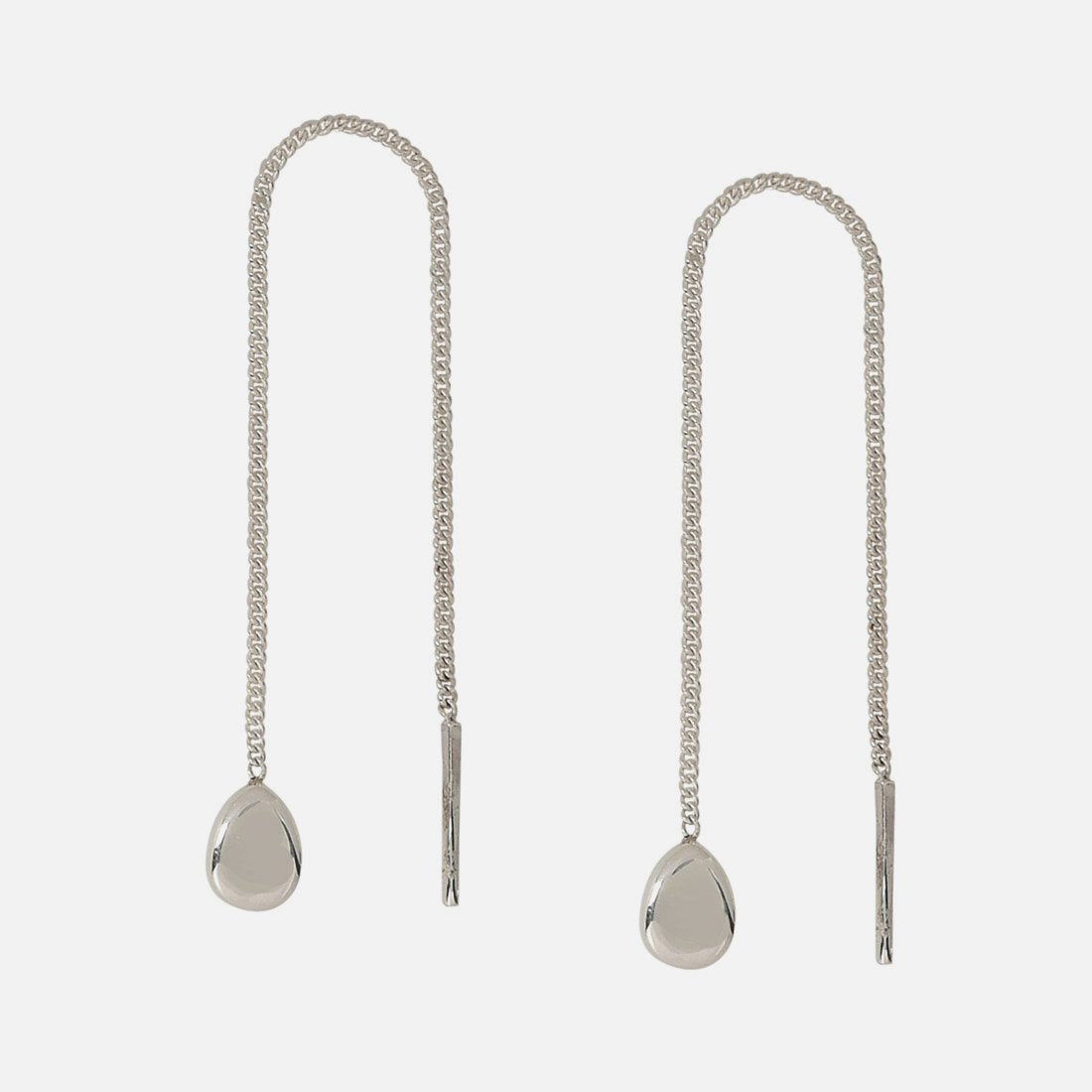 Balanced Sterling Silver Long Earwire Earring