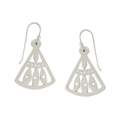 Earth Tlalli Sterling Silver Wire Earring