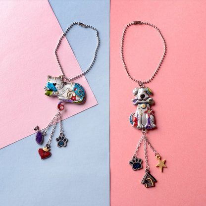 Kitty & Dog Car Charm