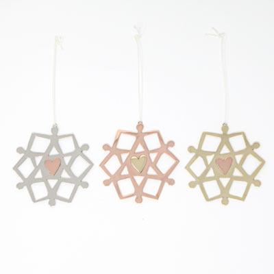 Harmony Snowflake Mixed Metals Ornament Set