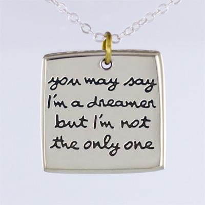 You May Say I'm a Dreamer Mixed Metals Necklace