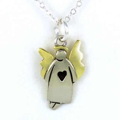 Patience Angel Mixed Metals Necklace