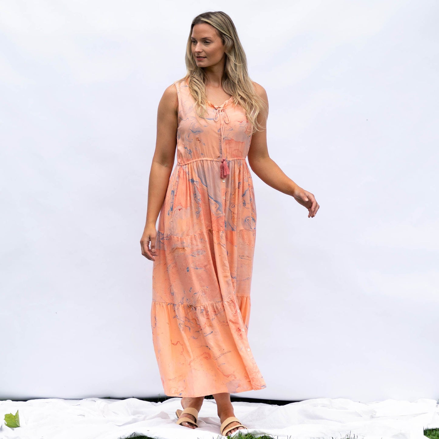 Saltwater Swirl Long Dress